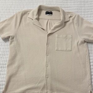 Original Use Cream Textured Button Down Shirt